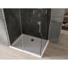 Mexen Omega kabina prysznicowa rozsuwana 130 x 90 cm, grafit, chrom + brodzik Flat, bialy - 825-130-090-01-40-4010
