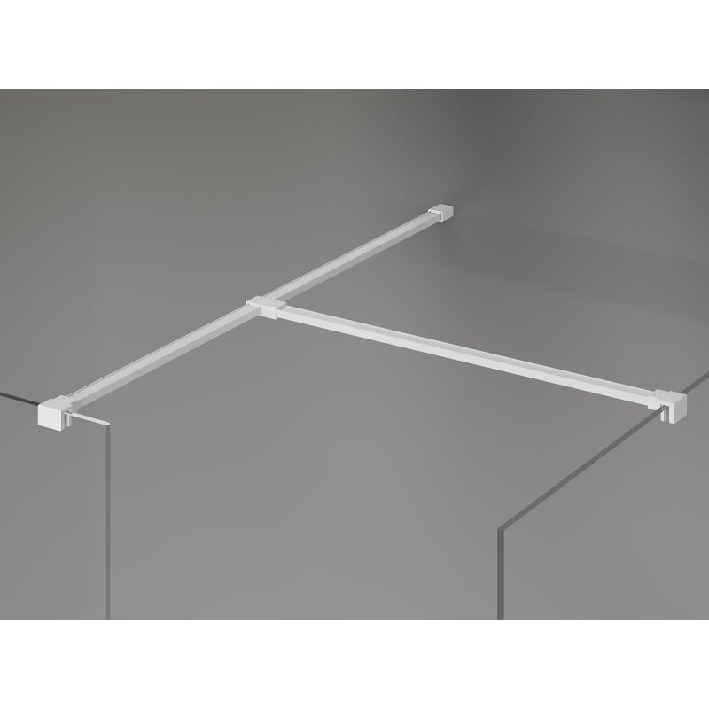 Mexen Kioto-X ścianka prysznicowa Walk-in 100 x 80 cm, transparent 10 mm, biała - 800-100-202-20-00-080-X