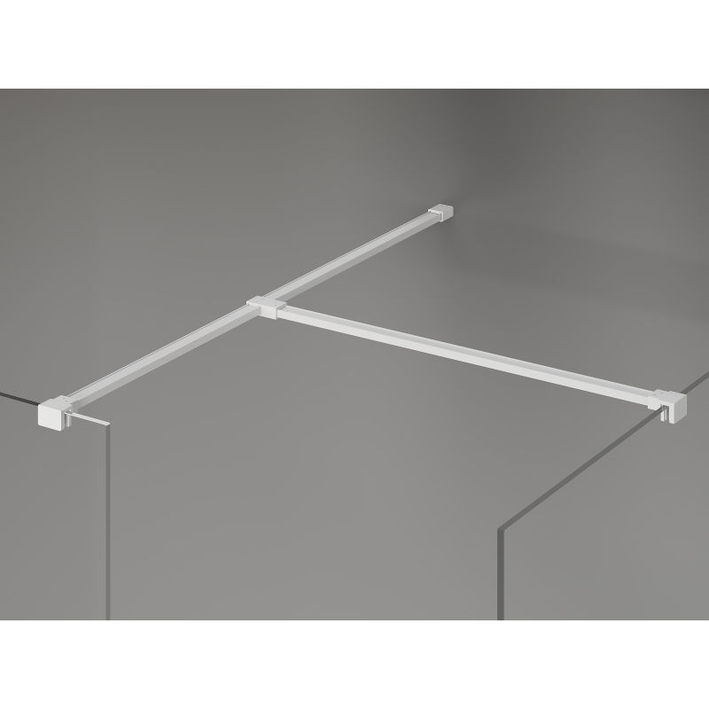 Mexen Kioto-X ścianka prysznicowa Walk-in 120 x 110 cm, transparent 10 mm, biała - 800-120-202-20-00-110-X