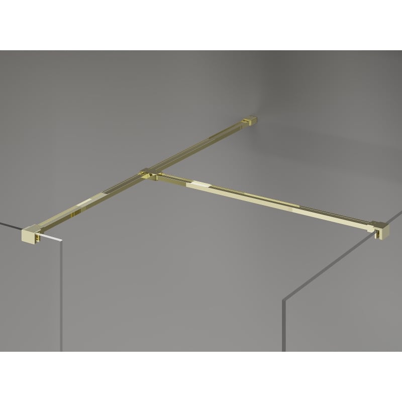 Mexen Kioto-X ścianka prysznicowa Walk-in 90 x 80 cm, transparent 10 mm, złota - 800-090-202-50-00-080-X