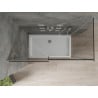 Mexen Omega kabina prysznicowa rozsuwana 140 x 80 cm, grafit, chrom + brodzik Flat, bialy - 825-140-080-01-40-4010