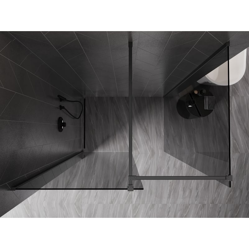 Mexen Kioto-X ścianka prysznicowa Walk-in 140 x 100 cm, transparent 10 mm, gun gray szczotkowany - 800-140-202-66-00-100-X