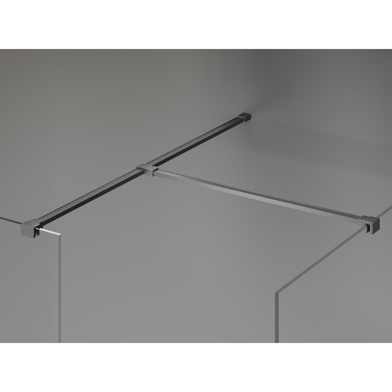 Mexen Kioto-X ścianka prysznicowa Walk-in 140 x 100 cm, transparent 10 mm, gun gray szczotkowany - 800-140-202-66-00-100-X