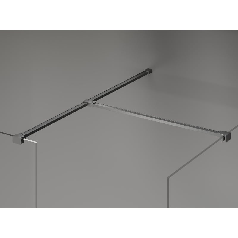 Mexen Kioto-X ścianka prysznicowa Walk-in 160 x 120 cm, transparent 10 mm, gun gray szczotkowany - 800-160-202-66-00-120-X