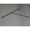 Mexen Kioto-X ścianka prysznicowa Walk-in 100 x 100 cm, transparent 10 mm, czarna - 800-100-202-70-00-100-X