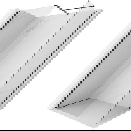 Mexen Kioto-X ścianka prysznicowa Walk-in 150 x 120 cm, transparent 10 mm, czarna - 800-150-202-70-00-120-X