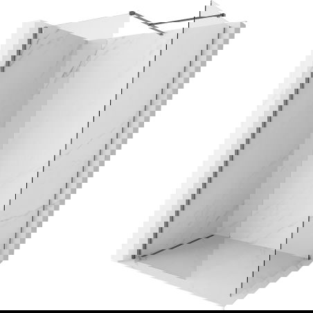 Mexen Kioto-X ścianka prysznicowa Walk-in 160 x 90 cm, transparent 10 mm, gun metal - 800-160-202-95-00-090-X