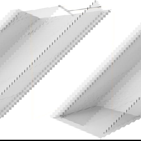 Mexen Kioto-X ścianka prysznicowa Walk-in 80 x 80 cm, transparent 10 mm, nikiel szczotkowany - 800-080-202-97-00-080-X