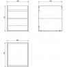 Mexen Box-A korpus szafki podumywalkowej 40 cm, grafit mat - 91AX1-0400-470-1-66