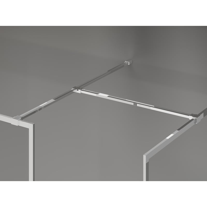 Mexen Kioto-XF ścianka prysznicowa Walk-in z ramką 130 x 70 cm, transparent 10 mm, chrom - 800-130-202-04-00-070-XF