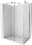 Mexen Kioto-XF ścianka prysznicowa Walk-in z ramką 130 x 100 cm, transparent 10 mm, chrom - 800-130-202-04-00-100-XF