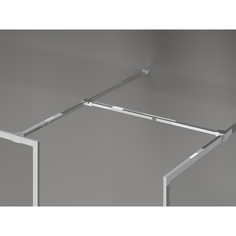 Mexen Kioto-XF ścianka prysznicowa Walk-in z ramką 120 x 110 cm, transparent 10 mm, chrom - 800-120-202-04-00-110-XF
