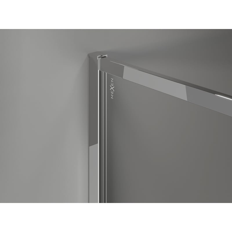 Mexen Kioto-XF ścianka prysznicowa Walk-in z ramką 140 x 120 cm, transparent 10 mm, chrom - 800-140-202-04-00-120-XF