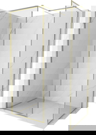 Mexen Kioto-XF ścianka prysznicowa Walk-in z ramką 90 x 80 cm, transparent 10 mm, złota - 800-090-202-04-50-080-XF