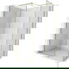 Mexen Kioto-XF ścianka prysznicowa Walk-in z ramką 100 x 90 cm, transparent 10 mm, złota - 800-100-202-04-50-090-XF