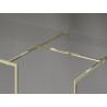 Mexen Kioto-XF ścianka prysznicowa Walk-in z ramką 140 x 120 cm, transparent 10 mm, złota - 800-140-202-04-50-120-XF