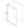 Mexen Kioto-F L ścianka prysznicowa Walk-in z ramką 100 x 202 cm, transparent 8 mm, chrom - 800-100-174-01-00