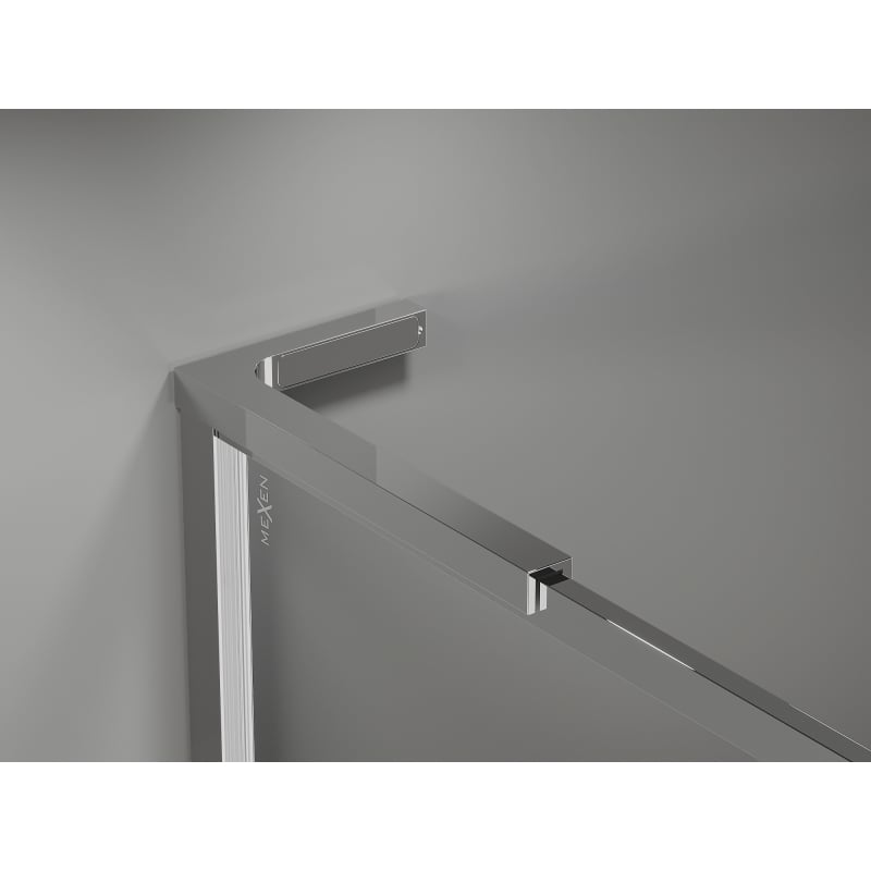 Mexen Kioto-F L ścianka prysznicowa Walk-in z ramką 110 x 202 cm, transparent 8 mm, chrom - 800-110-174-01-00