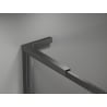 Mexen Kioto-F L ścianka prysznicowa Walk-in z ramką 55 x 202 cm, transparent 8 mm, gun gray szczotkowany - 800-055-174-66-00