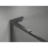 Mexen Kioto-F L ścianka prysznicowa Walk-in z ramką 75 x 202 cm, transparent 8 mm, gun gray szczotkowany - 800-075-174-66-00