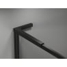 Mexen Kioto-F L ścianka prysznicowa Walk-in z ramką 55 x 202 cm, transparent 8 mm, czarna - 800-055-174-70-00