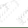 Mexen Kioto-XF L ścianka prysznicowa Walk-in z ramką 100 x 202 cm, transparent 10 mm, złota szczotkowana - 800-100-174-55-00-XF