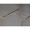 Mexen Kioto-XF ścianka prysznicowa Walk-in z ramką 160 x 100 cm, transparent 10 mm, różowe złoto - 800-160-202-04-60-100-XF