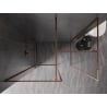Mexen Kioto-XF ścianka prysznicowa Walk-in z ramką 150 x 120 cm, transparent 10 mm, różowe złoto - 800-150-202-04-60-120-XF