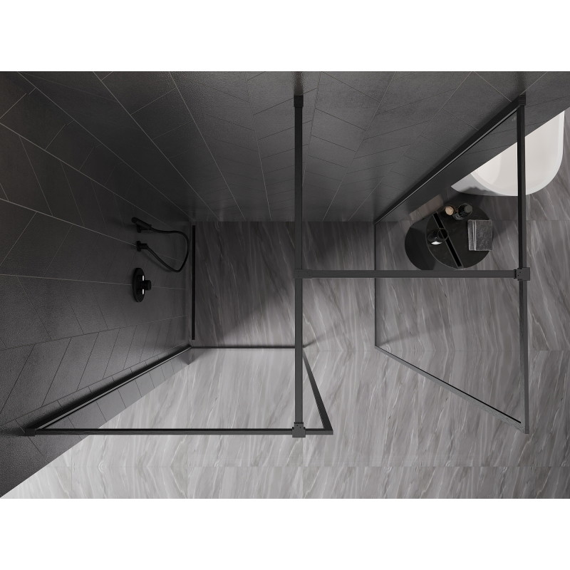 Mexen Kioto-XF ścianka prysznicowa Walk-in z ramką 160x100 cm transparent 10 mm gun gray szczotkowany - 800-160-202-04-66-100-XF