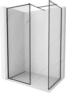 Mexen Kioto-XF ścianka prysznicowa Walk-in z ramką 160 x 80 cm, transparent 10 mm, czarna - 800-160-202-04-70-080-XF