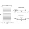 Mexen Hades grzejnik elektryczny 800 x 500 mm, 300 W, złoty - W104-0800-500-2300-50