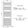 Mexen Hades grzejnik łazienkowy 1800 x 600 mm, 790 W, złoty - W104-1800-600-00-50