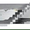 Mexen Mia wanna wolnostojąca narożna lewa 160 x 80 cm, biała, przelew złoty - 52691608000L-50