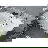 Mexen Mia wanna wolnostojąca narożna lewa 160 x 80 cm, biała, przelew czarny - 52691608000L-70