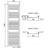 Mexen Helios grzejnik elektryczny 1800 x 500 mm, 900 W, złoty - W103-1800-500-2900-50
