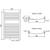 Mexen Helios grzejnik elektryczny 800 x 500 mm, 300 W, złoty - W103-0800-500-2300-50