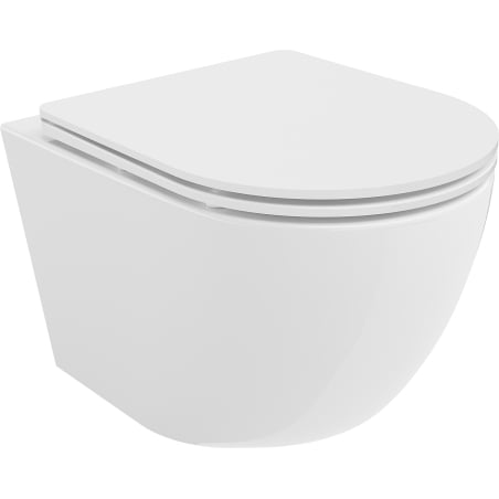 Mexen Lena miska wc Rimless Tornado z deską wolnoopadającą slim, duroplast, biała połysk - 30220300T
