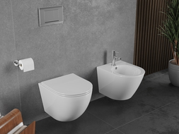 Mexen Lena miska wc Rimless Tornado z deską wolnoopadającą slim, duroplast, biała połysk - 30220400T