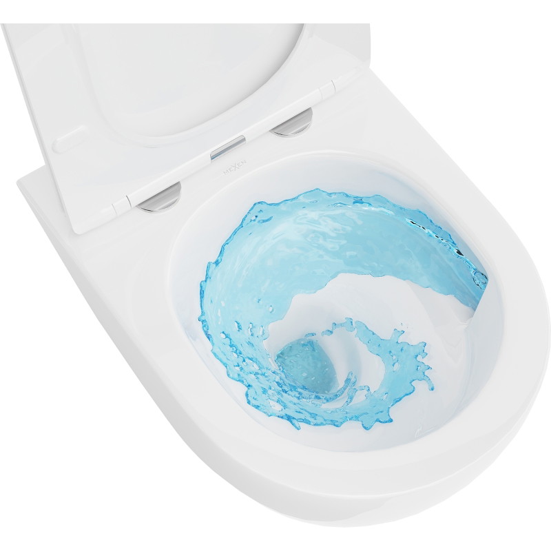 Mexen Lena miska wc Rimless Tornado z deską wolnoopadającą slim, duroplast, biała połysk - 30220400T