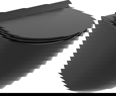 Mexen Lena miska wc Rimless Tornado z deską wolnoopadającą slim, duroplast, czarna mat - 30220185T