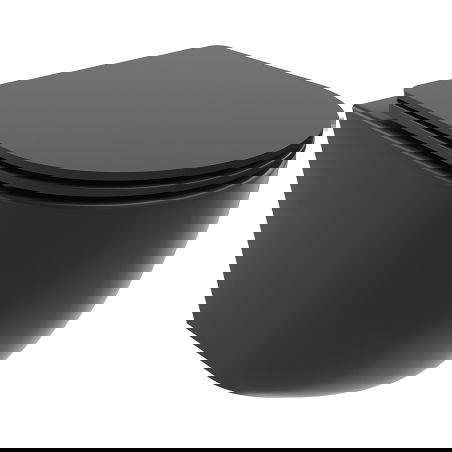 Mexen Lena miska wc Rimless Tornado z deską wolnoopadającą slim, duroplast, czarna mat - 30221085T