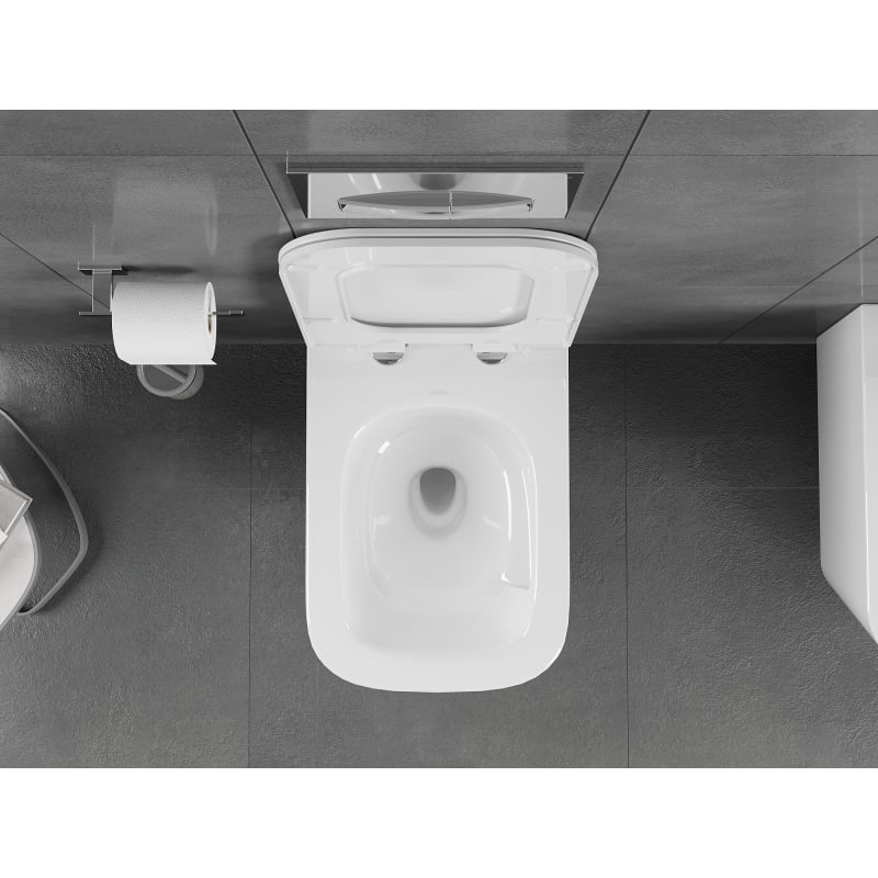 Mexen Teo miska wc Rimless Tornado z deską wolnoopadającą slim, duroplast, biała połysk - 30850700T