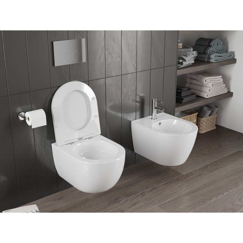 Mexen Carmen miska wc Rimless Tornado, biała połysk - 3388XX00T