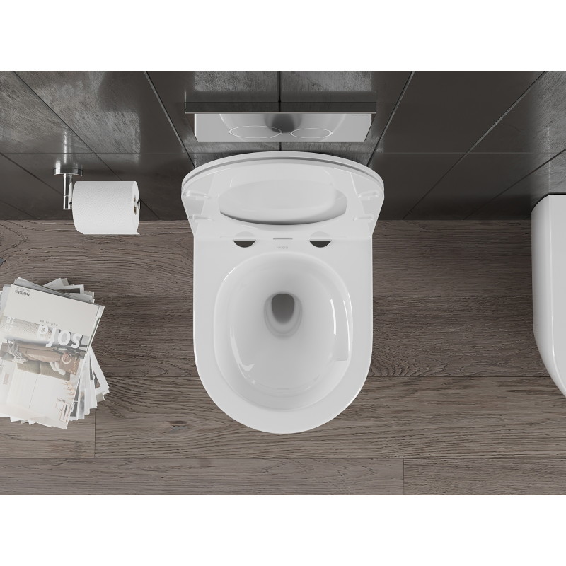Mexen Carmen miska wc Rimless Tornado, biała połysk - 3388XX00T