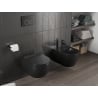 Mexen Carmen miska wc Rimless Tornado z deską wolnoopadającą slim, duroplast, czarna mat - 30880185T
