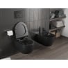 Mexen Carmen miska wc Rimless Tornado z deską wolnoopadającą slim, duroplast, czarna mat - 30880185T
