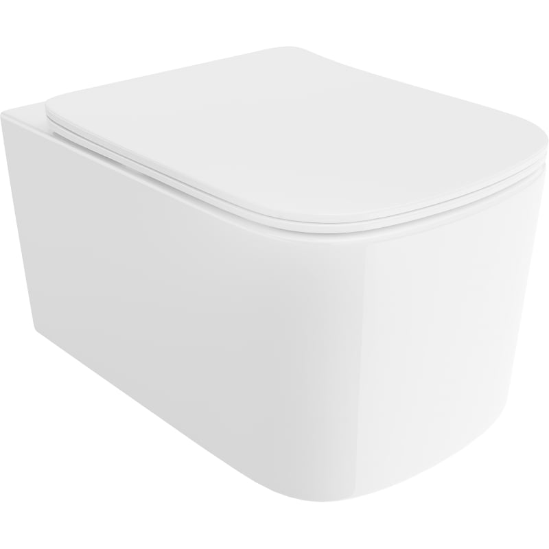 Mexen Vivo miska wc Rimless Tornado z deską wolnoopadającą slim, duroplast, biała połysk - 30610200T