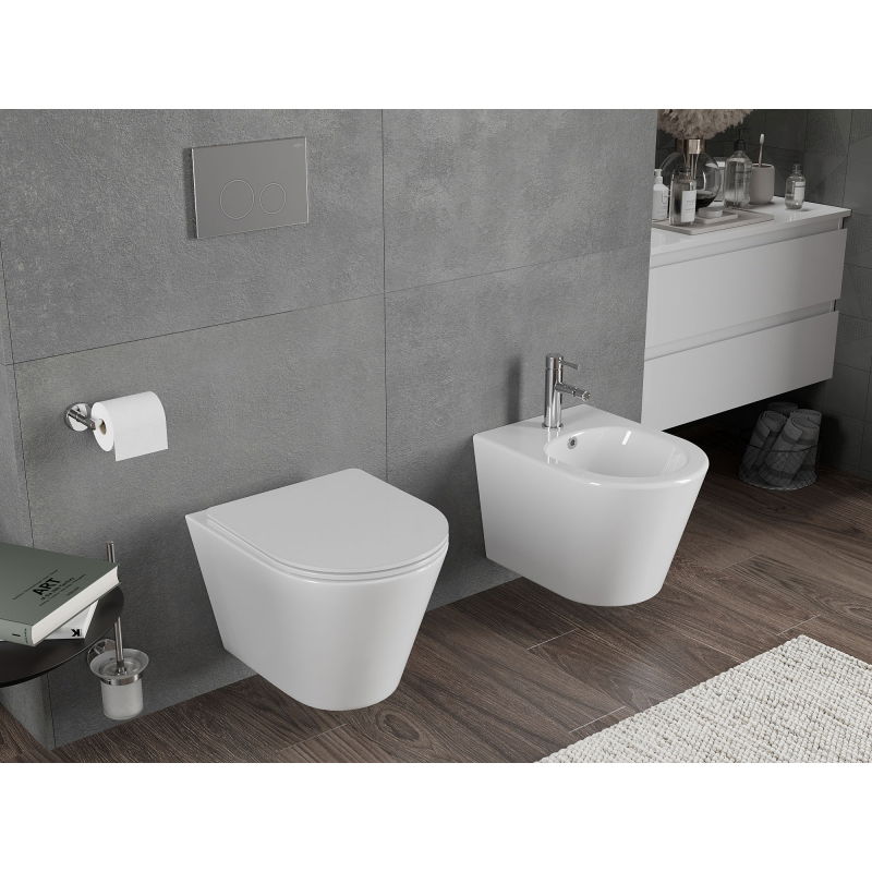 Mexen Rico miska wc Rimless Tornado, biała połysk - 3372XX00T