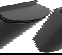 Mexen Rico miska wc Rimless Tornado z deską wolnoopadającą slim, duroplast, czarna mat - 30720185T