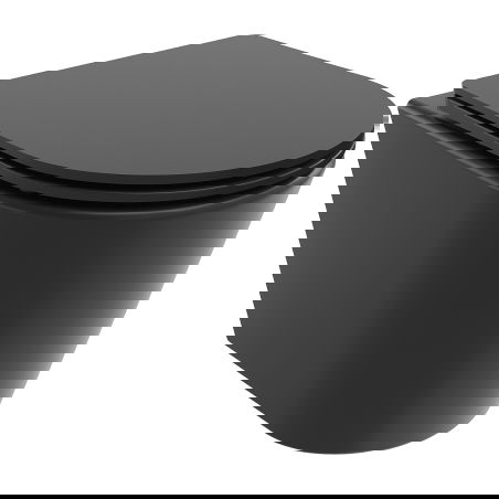 Mexen Rico miska wc Rimless Tornado z deską wolnoopadającą slim, duroplast, czarna mat - 30721085T